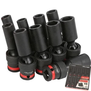 10pc Universal Swivel Impact UJ Driver Deep Socket Set 1/2" 10mm - 19mm CT6020 - Picture 1 of 3