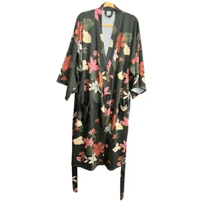 Highway Robery Vintage Robe One Size MABEL HARVARD Green Floral RARE USA - Picture 1 of 17
