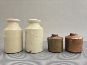 Collection of Antique Stoneware Jars / Inkwells - Picture 1 of 16