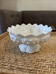 Vintage Fenton Portacandele Vetro Latte Multilivello Piano Cottura Centrotavola Vacanze - Foto 1 di 6