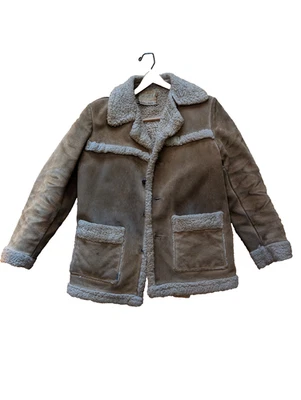 Vintage Schott Bros. Rancher Size 38 Sherpa/Suede Jacket - Distressed - Image 1 of 4