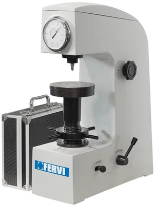 DUROMETRO DA BANCO ROCKWELL FERVI D001 ANALOGICO PROFESSIONALE CON ACCESSORI - Immagine 1 di 4