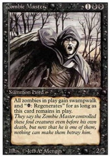 Heavy Play, English MTG Regular Zombie Master 3rd Edition Magic the Gathering - Image 1 of 1