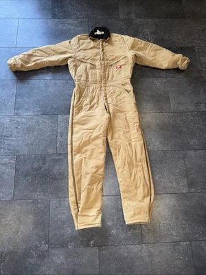 Traje de trabajo térmico Dickies vintage - pecho M, longitud RG, cremallera. Ropa de trabajo de algodón tostado Foto 1 de 4