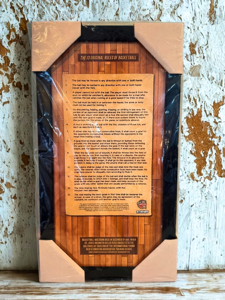 NBA Steiner Sports 13 Reglas Originales de Baloncesto Foto Placa 22"x12" Sellada Foto 1 de 4