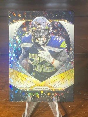 2020 Panini Prizm - Brilliance Chris Carson #15 No Huddle Prizm - Image 1 of 3