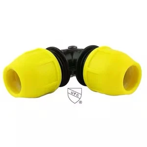 3/4 Zoll IPS DR 11 Underground Yellow Poly Gas Pipe Tee - Bild 1 von 4