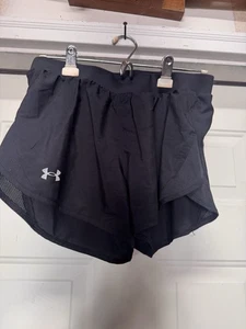 Pantalones Cortos para Correr Under Armour HEAT GEAR Talla M Para Mujer Negros Elastizados Cintura Forrados - Imagen 1 de 6