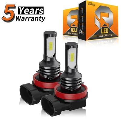 15000K 1500000LM 150W Pair H11 LED Headlight Bulbs Extremly Bright Cool White - Image 1 of 4