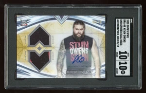 2020 Topps WWE Kevin Owens Undisputed Dual Relic Patch Auto Gold /10 SGC 10 - Picture 1 of 3
