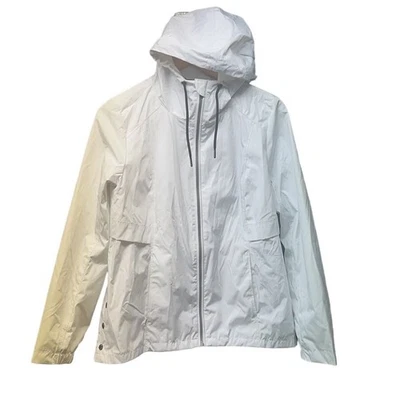 Jaqueta corta-vento Calvin Klein Performance com capuz zíper completo - Branco - Tamanho: P - Imagem 1 de 4