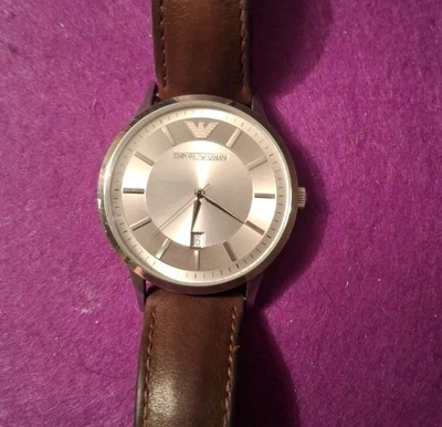 Emporio Armani Classic Silver Dial Mens Watch AR2463   - Image 1 of 4