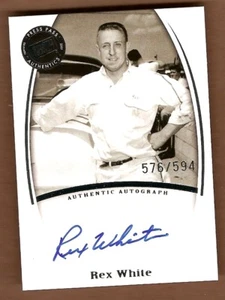 Rex White 2007 Press Pass Legends automático #576/594 firmado - Imagen 1 de 1