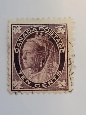 1897 Canada Post 10c Queen Victoria Stamp - Image 1 of 2