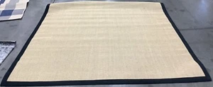 BEIGE / BLACK 6'-0" x 6'-0" Back Stain Rug, Reduced Price 1172678333 NF131A-6SQ - Picture 1 of 4