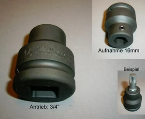 koken 16106 Impact Klingen-Adapter-Halter 3/4" für Klingen 16mm - Bild 1 von 1