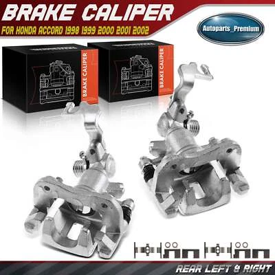 Par de pinzas de freno laterales traseras con soporte para Honda Accord 1998-2002 sedán cupé Foto 1 de 4