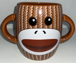 Galerie Doppelseitige Doppelgriff Socke Monkey 14 Unzen Keramik Kaffee/Teetasse/Becher - Bild 1 von 9
