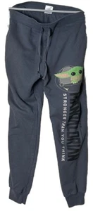 Star Wars The Mandalorian Sweat Pants Grayish Blue Grogru Size Large Youth - Picture 1 of 6