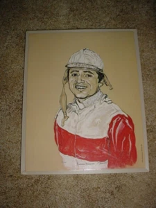 Jacinto Vasquez 1975 estampado de jockey de la corte/firmado por el artista ""shremly"" 10/500 - Imagen 1 de 7