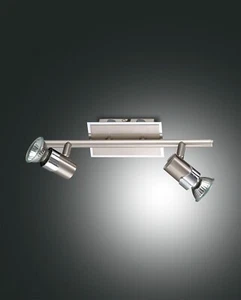 Fabas Luce Lampada Da Parete E Da Soffitto Alice 2F. 2554-82-178 Nichel Opaco - Foto 1 di 3