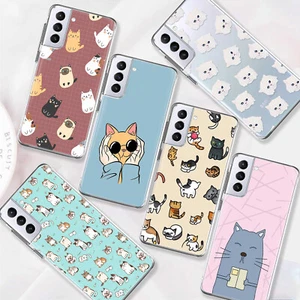 Funda TPU Suave Transparente para Samsung Galaxy S24 S23 A15 A35 A16 Divertida Gato Teléfono Cubierta - Imagen 1 de 78