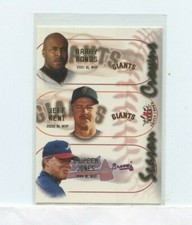 BARRY BONDS / JEFF KENT / CHIPPER JONES 2002 Fleer Triple Crown Season Crowns #6