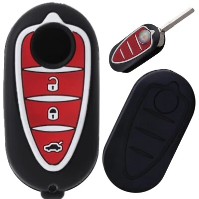 RECAMBO Autoschlüssel Silikon Hülle Case passend für Alfa Romeo Giulietta 2010-2020