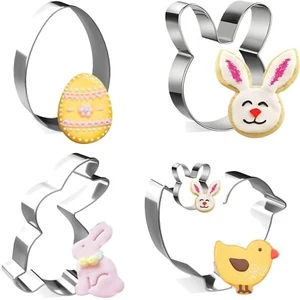 Ostern Osterhase Hase Ausstechformen Keksausstecher Osterei Ei 4er Set - Bild 1 von 1