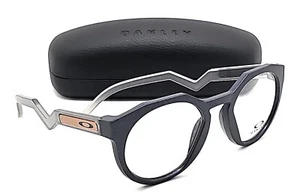 Oakley HSTN RX OX8139-0950 Matte Blue Steel Round Unisex Eyeglass Frames 50-21 - Picture 1 of 6