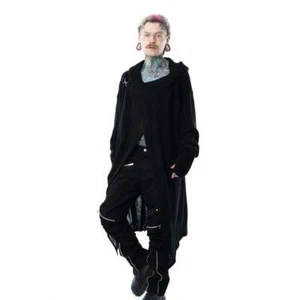 Chemical Black Arrow Hooded Cardigan Jacket • Ships in 2-4 Weeks • Gothic - Picture 1 of 6