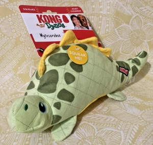 Kong DYNOS ROAR MD/LG Green Dinosaur Squeaky Plush Dog Toy New -FREE SHIPPING- - Picture 1 of 11