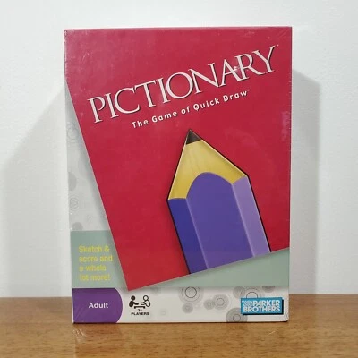 Hasbro Pictionary Game of Quick Draw Parker Brothers 2009 New Sealed - Image 1 of 4