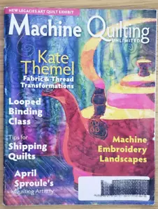 Machine Quilting Unlimited Jan / Feb 2012 Looped Binding Paint with Thread - Picture 1 of 5