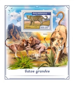 Big Cats MNH Stamps 2018 Mozambique S/S - Picture 1 of 1