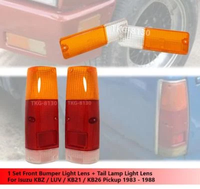 Front Bumper Light Lens + Tail Light Lens Fits Isuzu KBZ KB21 KB26 1983-1988 - Image 1 of 4