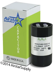 Condensatore avviamento USA 216-259 MFD uf 110 - 125 V motore elettrico tondo AC - Foto 1 di 6