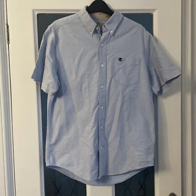 Timberland Blue Short Sleeved Men’s Shirt Size Small Regular Fit Formal Wedding - Image 1 of 4