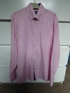 NEXT Boys Long Sleeve Pink Striped The Spitalfields Shirt Co 15 Years - Picture 1 of 11