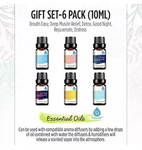 Pursonic 100% Pure Essential Aromatherapy Oils Blends Gift Set-6 Pack - Picture 1 of 7