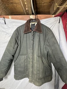 Vintage Men’s WALLS Size L Insulated Cold-Weather Work Coat w/Corduroy Collar - Picture 1 of 8