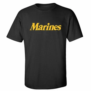Camiseta Clásica "Marines" Manga Corta en Negro - Adulto Pequeña a 6X-Grande - Imagen 1 de 2