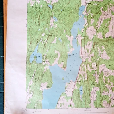 Bomoseen VT USGS 1944 mapa topográfico GVC - Imagem 1 de 4