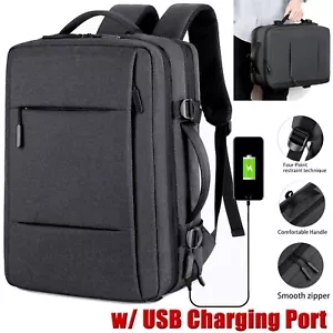 Men Women Backpack Travel Rucksack School Laptop Bag Large Capacity Bag Gray - Picture 1 of 24