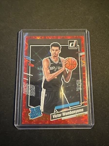 Victor Wembanyama 2023-24 Panini Donruss International Rated Rookie Red Holo - Bild 1 von 2