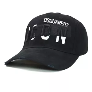 Dsquared2 Icon Cap Patch Logo Baseball Cap Baseball HatBlack and white adjustabl - Picture 1 of 6