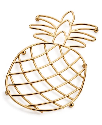 Martha Stewart Collection Gold-Tone Pineapple Trivet