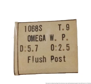 Nuevo Reloj Omega Genuino Impermeable Acero 1068S 5.7mm Corona Comprado Parte Casa - Imagen 1 de 4