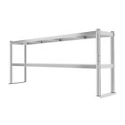 Stainless Steel Commercial Kitchen Prep Table with Double Overshelf- 12 x 59inch