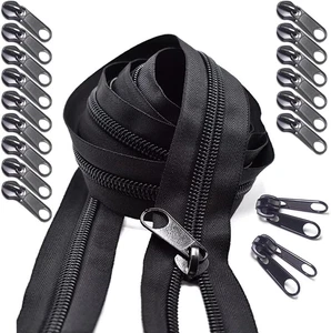 Reißverschlüsse Meterware #5 mit Zug 10 Yards, 5 Nylon Spule Reißverschluss Schieber Reparatur... - Bild 1 von 12